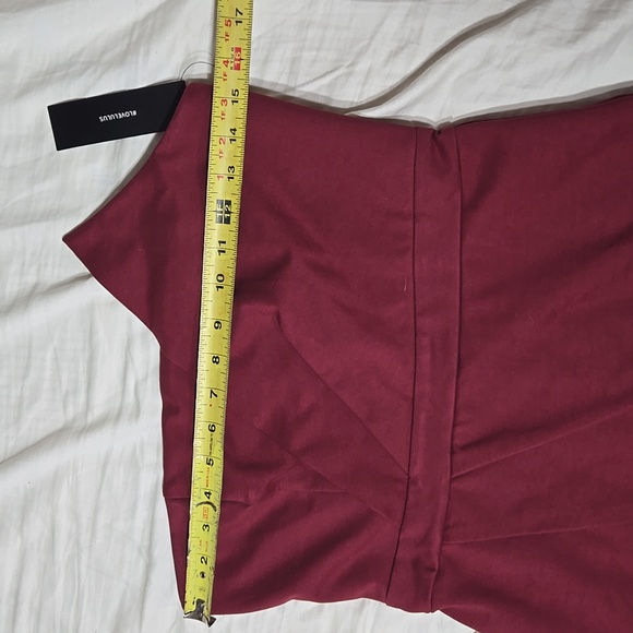 Lulus Queen of the City Burgundy Strapless Bodycon Dress Sz M NWT - Picture 13 of 13